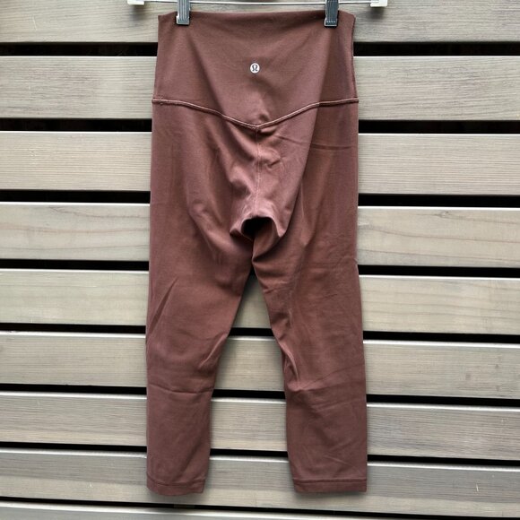 Lululemon Align High Rise Crop 21" in Java (warm chocolate brown), Size 4 - Picture 3 of 8